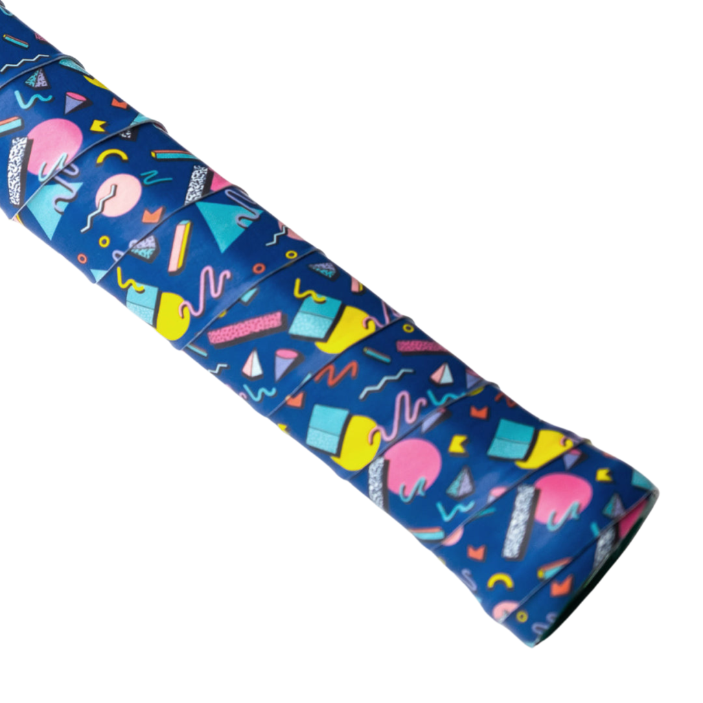 AIXO Eighties Tacky Overgrip – Multicolour Retro Racket Grip Tape