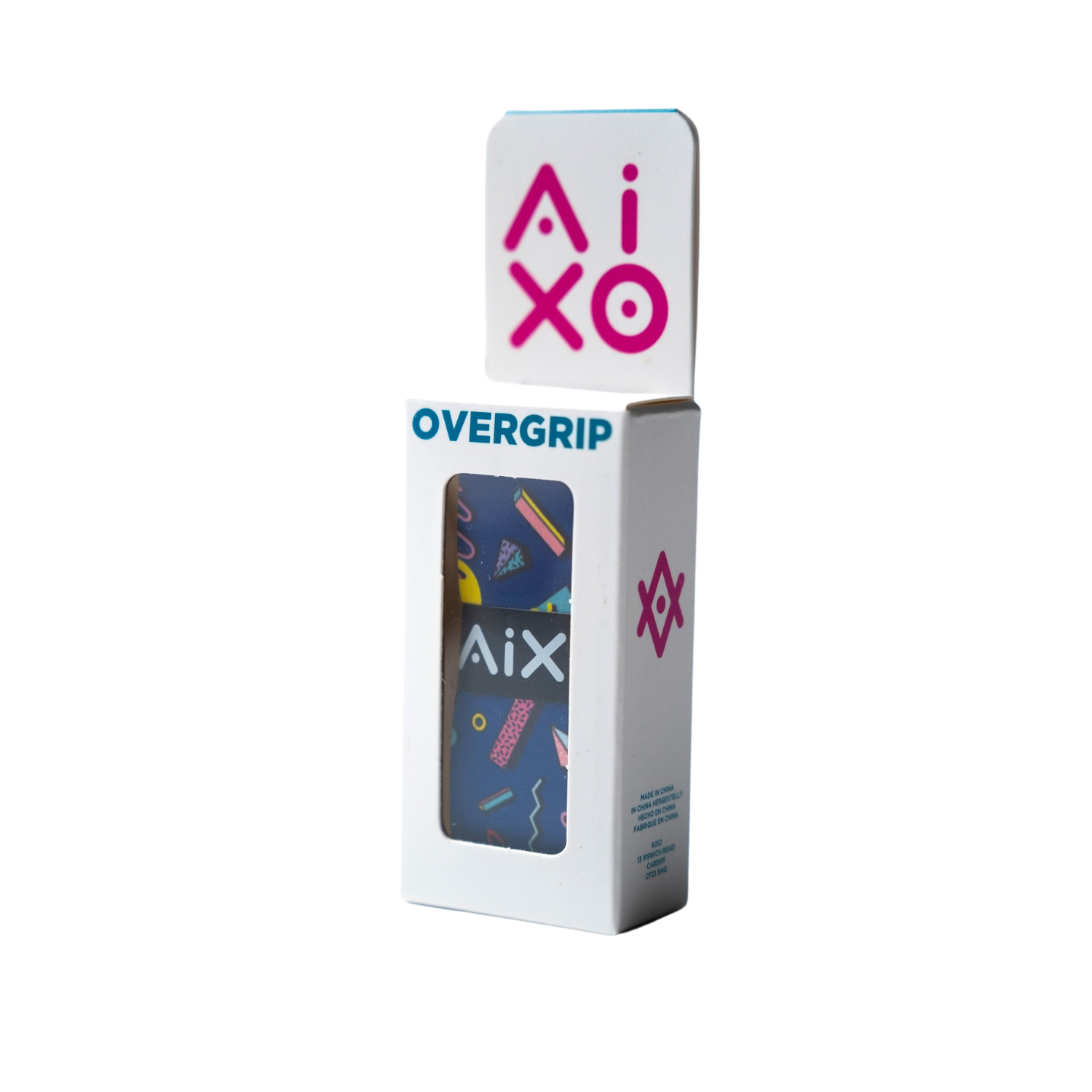 AIXO Eighties Tacky Overgrip – Multicolour Retro Racket Grip Tape