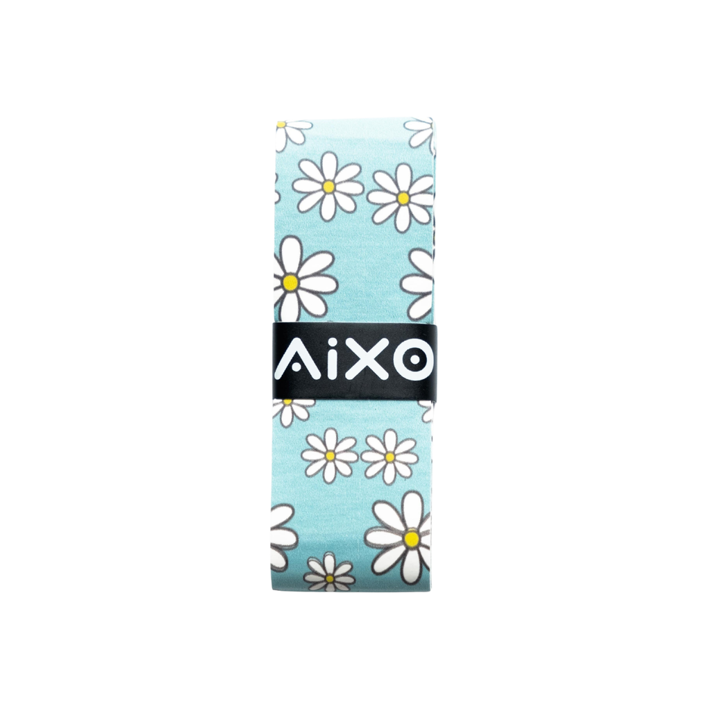 AIXO Daisies Tacky Overgrip - Pink Floral Racket Grip for Tennis & Padel