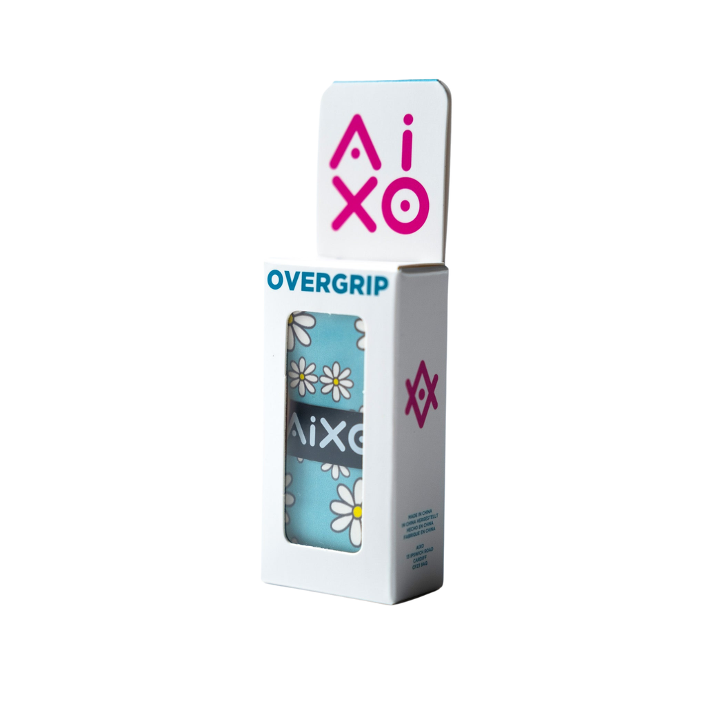 AIXO Daisies Tacky Overgrip - Pink Floral Racket Grip for Tennis & Padel