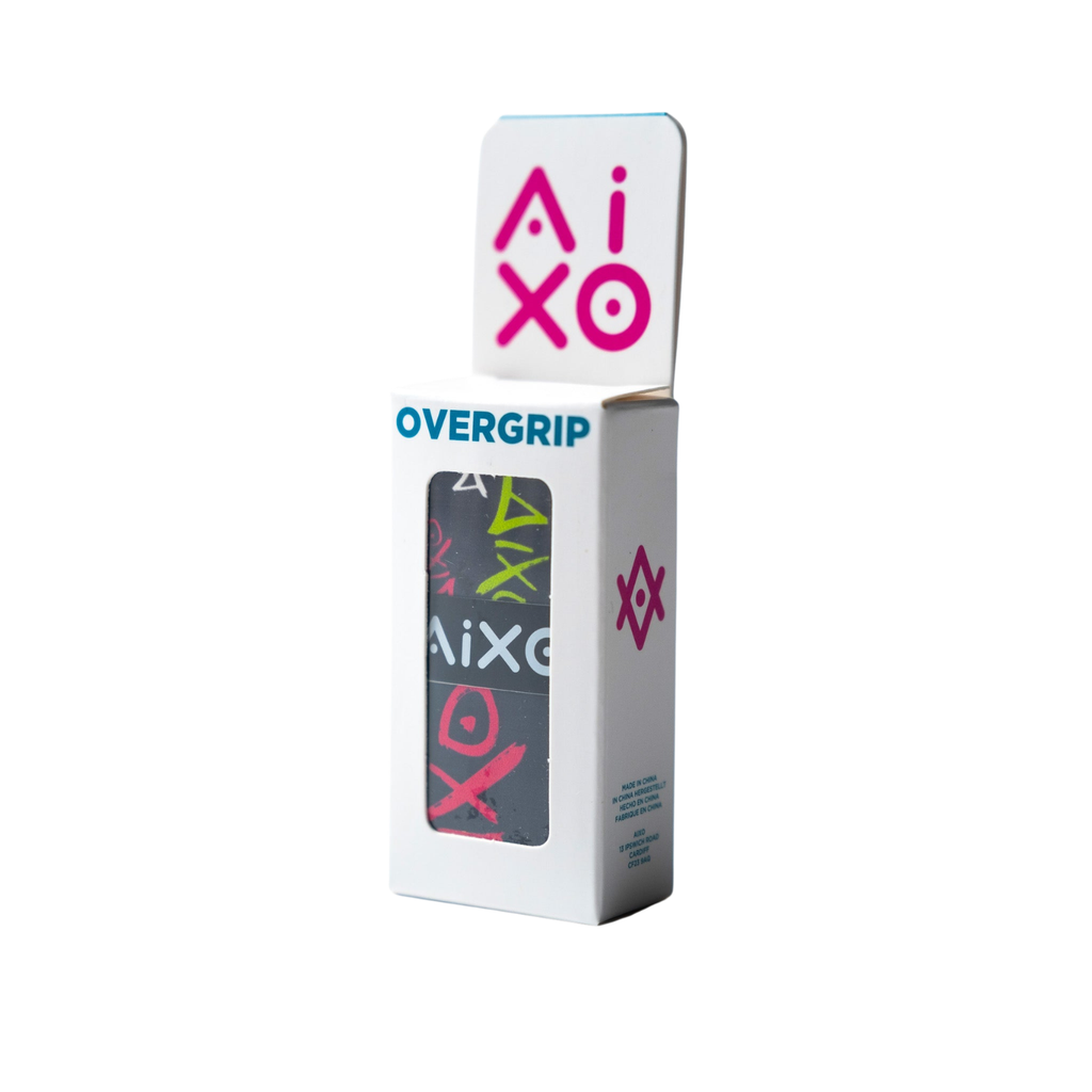AIXO TAG Tacky Overgrip – Multicolour Racket Grip for Tennis & Padel