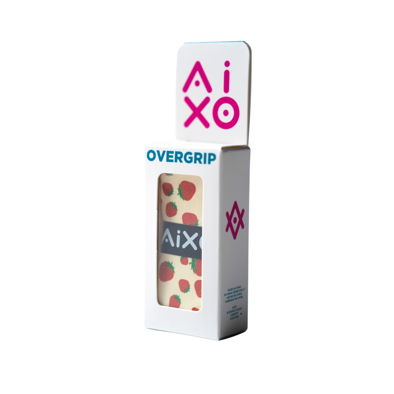 AIXO Strawberries & Cream Tacky Overgrip – Tennis & Pickleball Grip