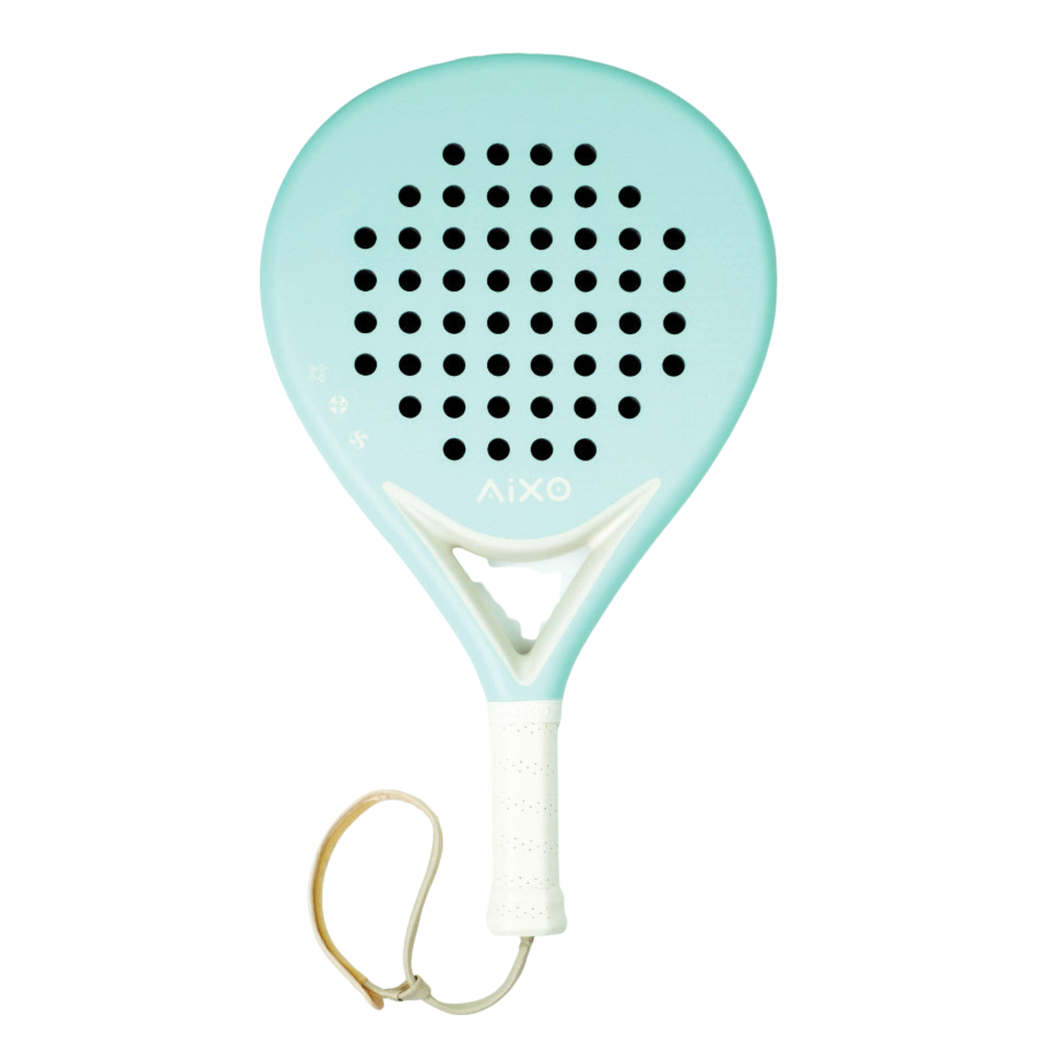 AIXO Ghost Pastel de Mint Padel Racket – Full Carbon Teardrop