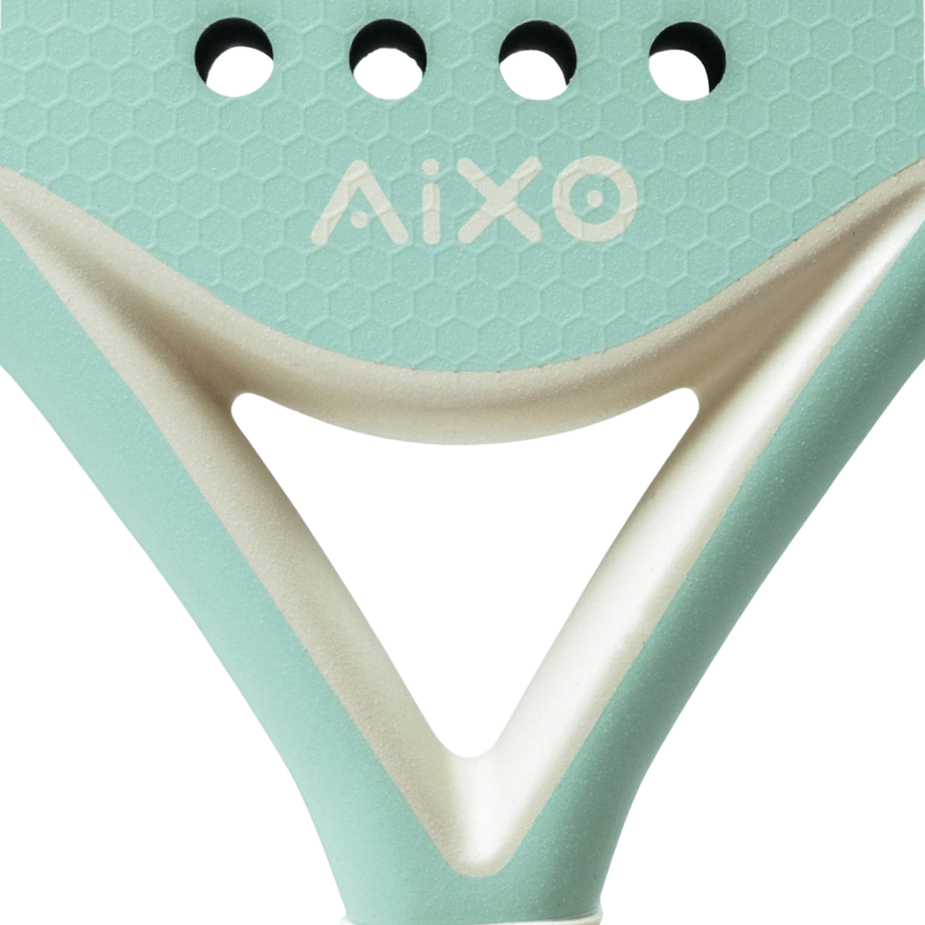 AIXO Ghost Pastel de Mint Padel Racket – Full Carbon Teardrop