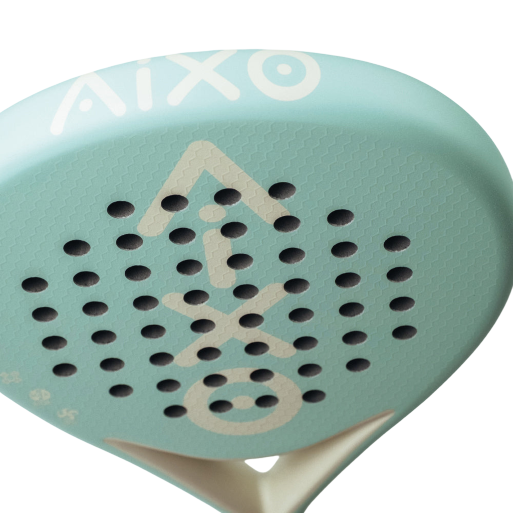 AIXO Ghost Pastel de Mint Padel Racket – Full Carbon Teardrop