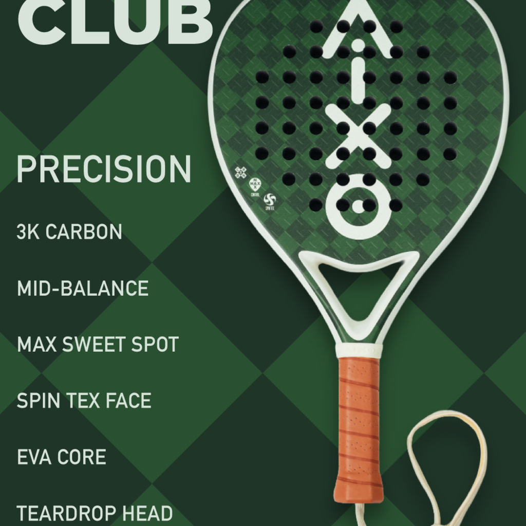 AIXO Country Club Padel Racket – 3K Carbon Scorpion Series Control