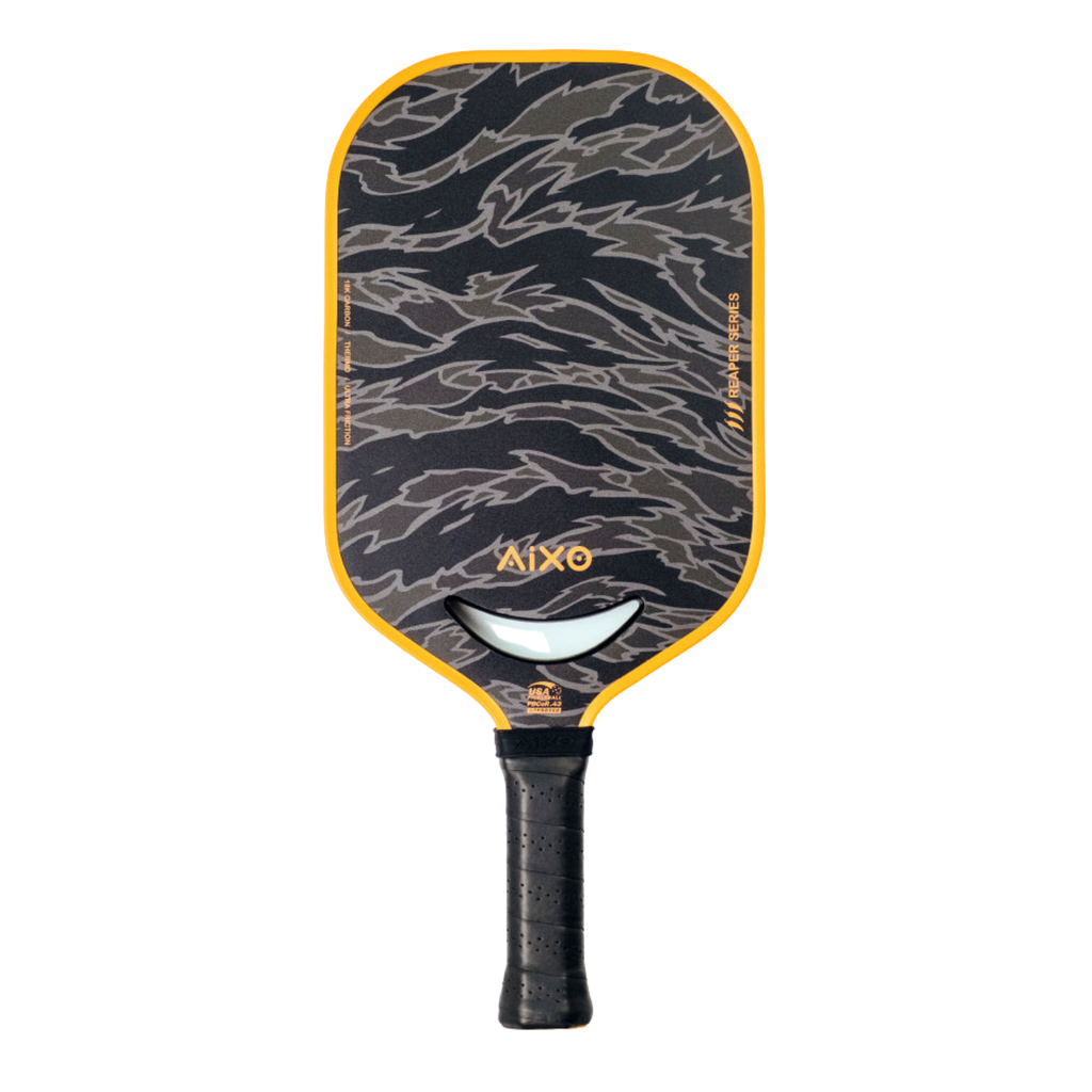 Aixo P14C Reaper Tiger King 18K Raw Carbon Pickleball Paddle