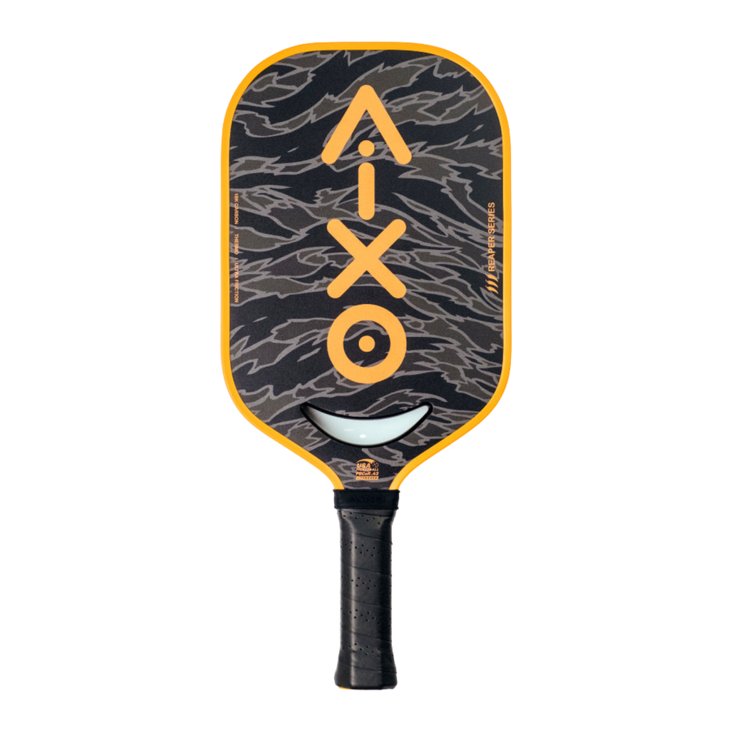 Aixo P14C Reaper Tiger King 18K Raw Carbon Pickleball Paddle