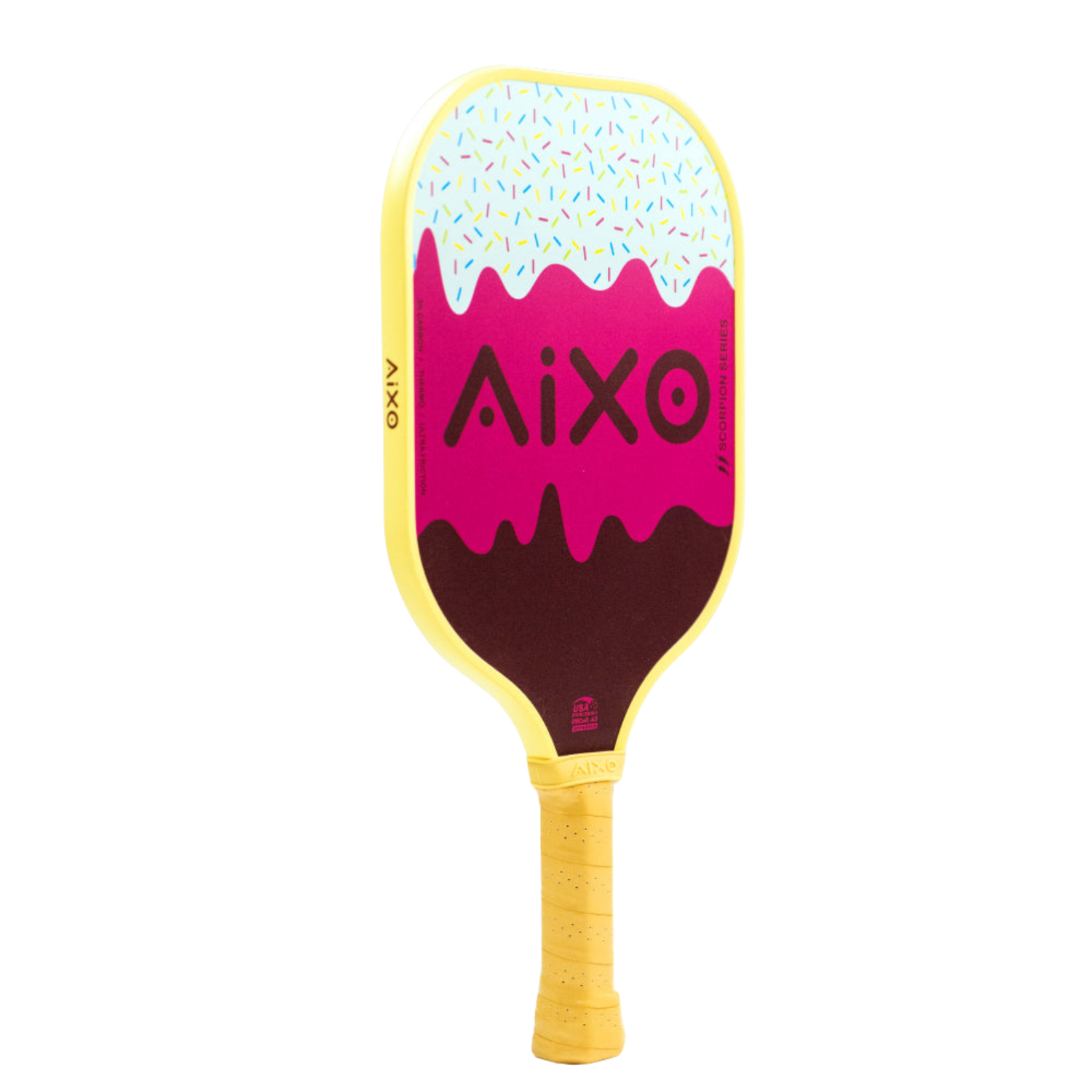 Aixo P11A Scorpion Lazy Sundae 3K Raw Carbon Pickleball Paddle
