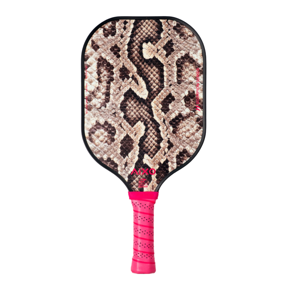 Aixo P11A Scorpion Glam Slam 3K Raw Carbon Pickleball Paddle