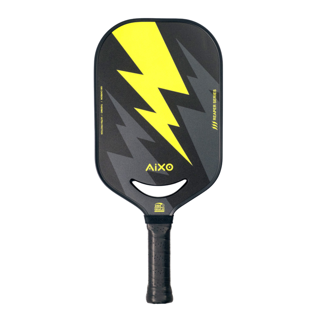 AIXO P14C Reaper Insane Bolt Pickleball Paddle | 18K Raw Carbon 14mm