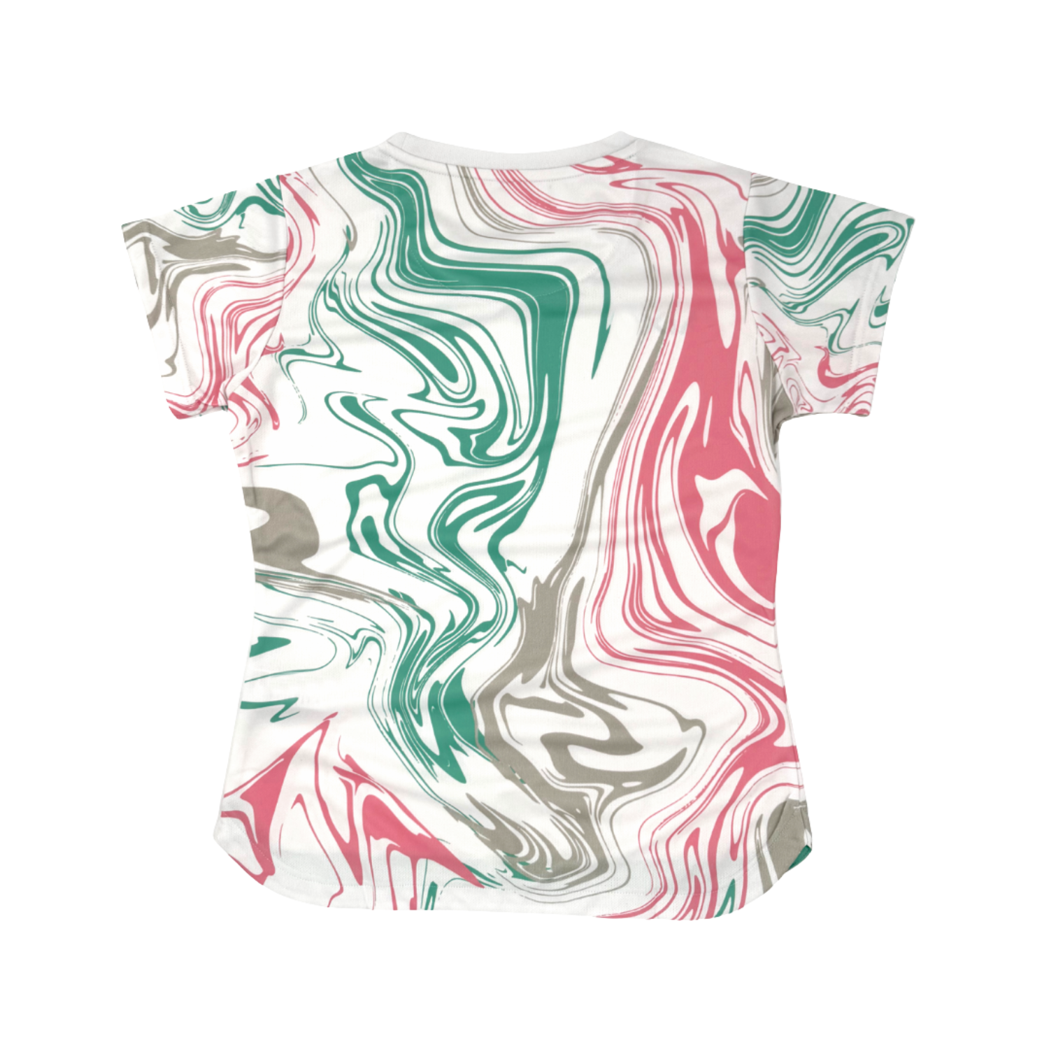 AIXO Chrome Lava Flow Women's Performance T-Shirt - White Recycled