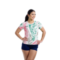 AIXO Chrome Lava Flow Women's Performance T-Shirt - White Recycled