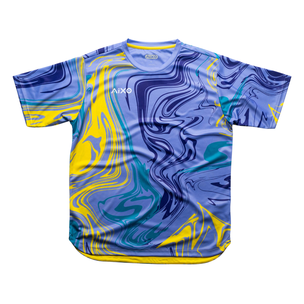 AIXO Chrome Men's Racket Sports T-Shirt | Lilac Recycled Polyester