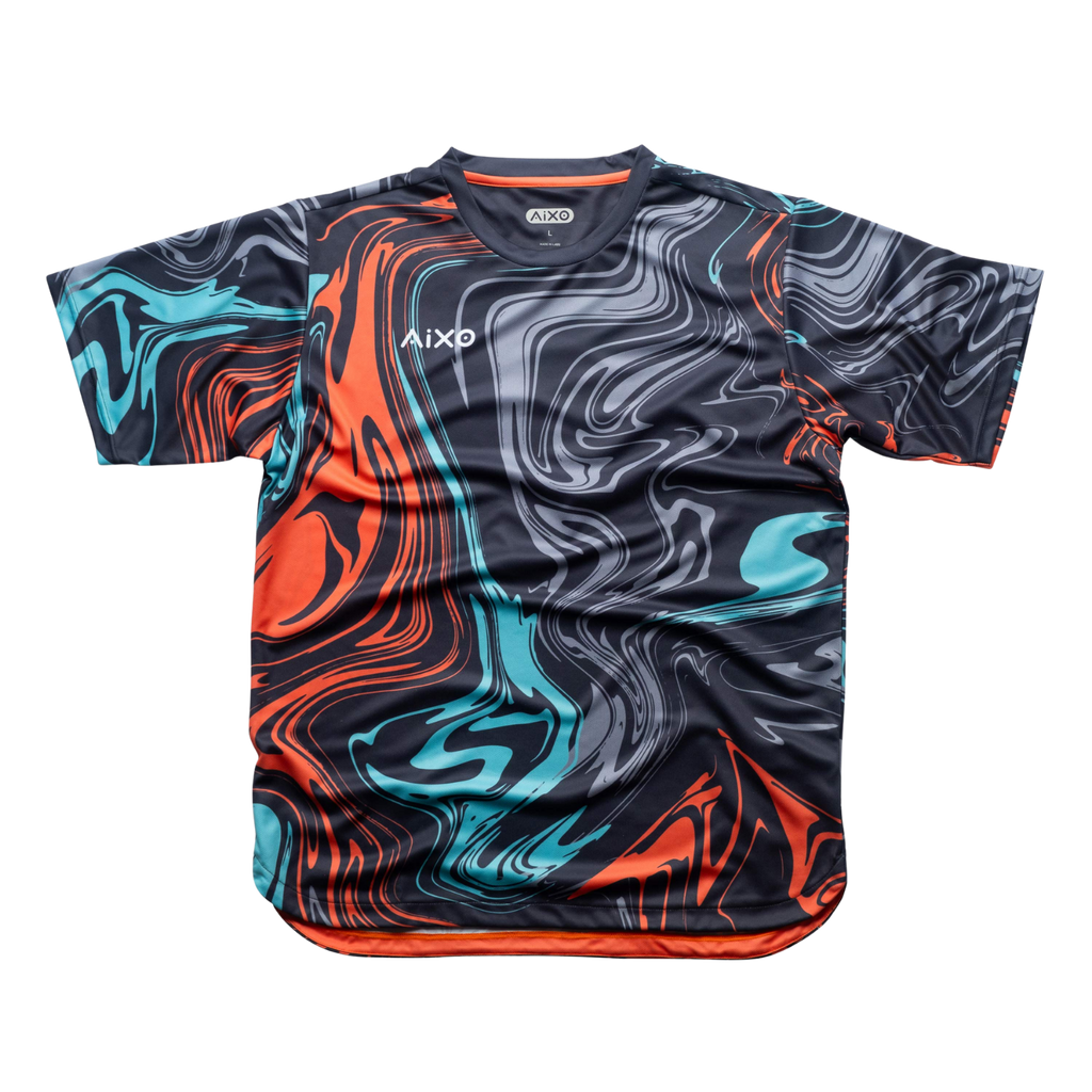 AIXO Chrome Men's Tennis T-Shirt | Graphite Recycled Performance Top