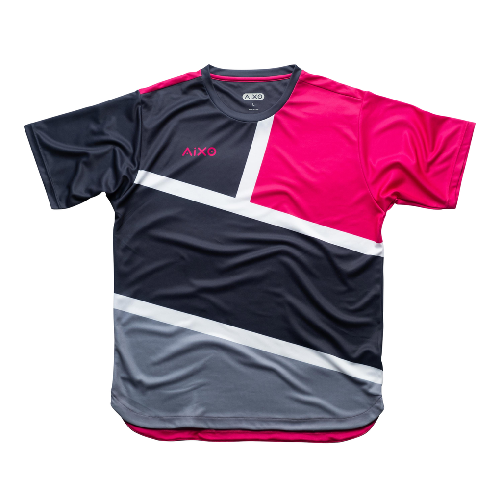 AIXO Court Men's Tennis T-Shirt | Recycled Moisture-Wicking Graphite