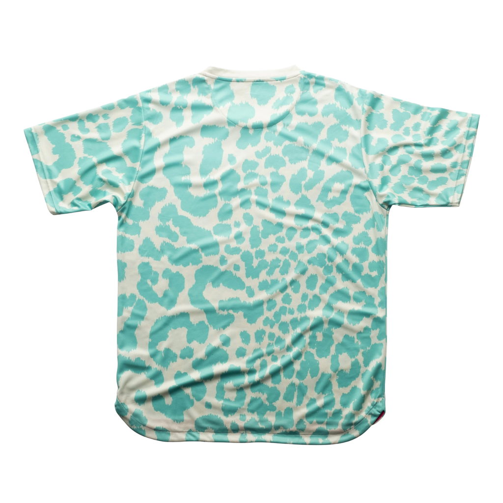 AIXO Leopard Men's Tennis T-Shirt | Ivory Recycled Performance Top