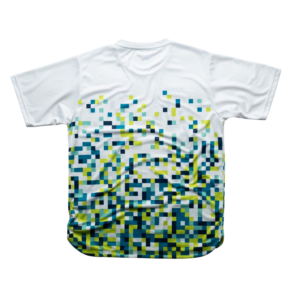 Aixo Pixel Men's Retro Gamer T-Shirt | White Recycled Polyester