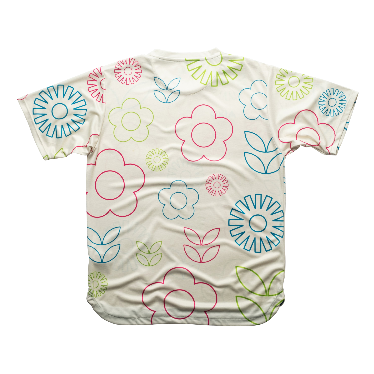 AIXO Spring Women's Floral Tennis T-Shirt – Recycled Navy Sport Top