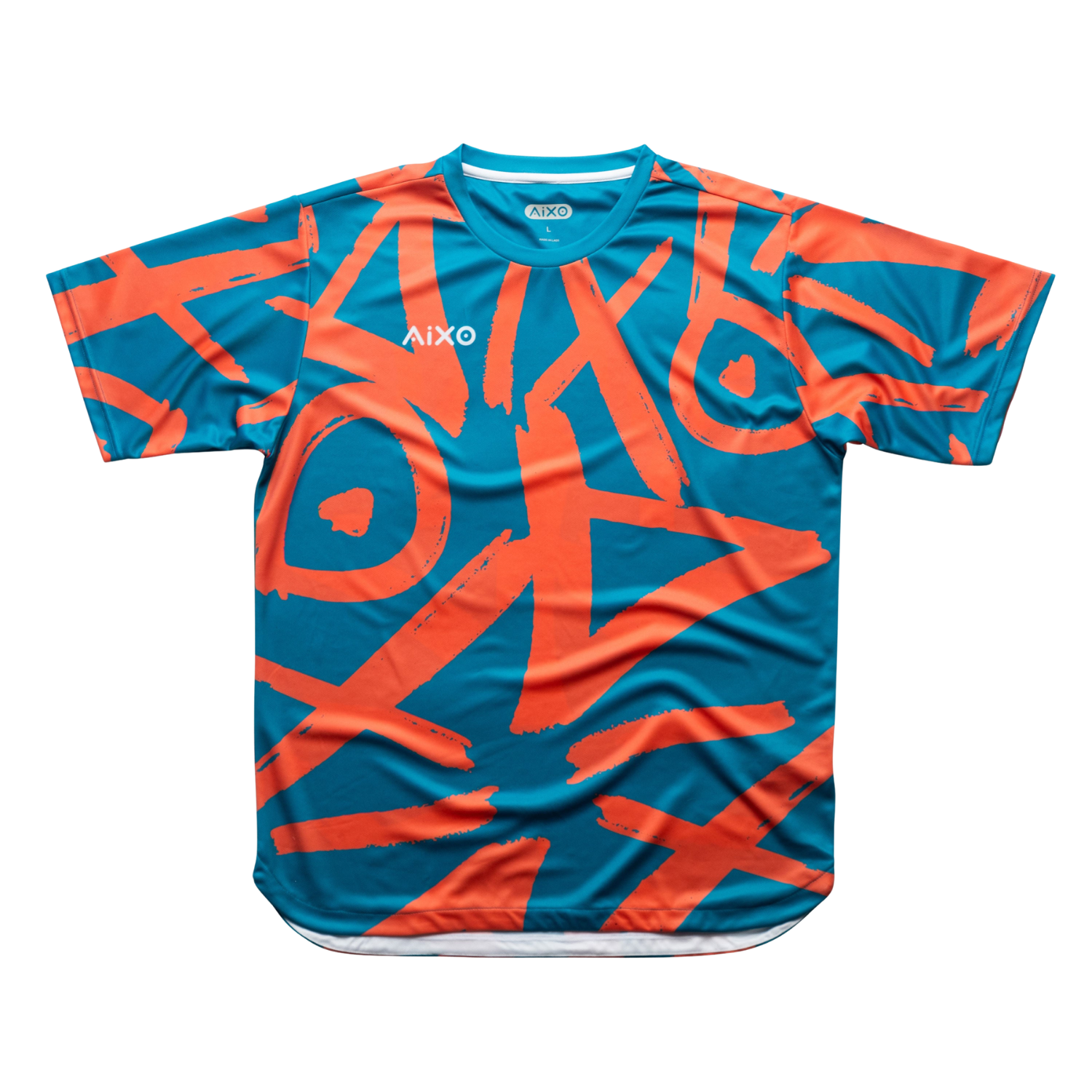 AIXO Tagged Men's Tennis T-Shirt | Lime Green Recycled Sportswear