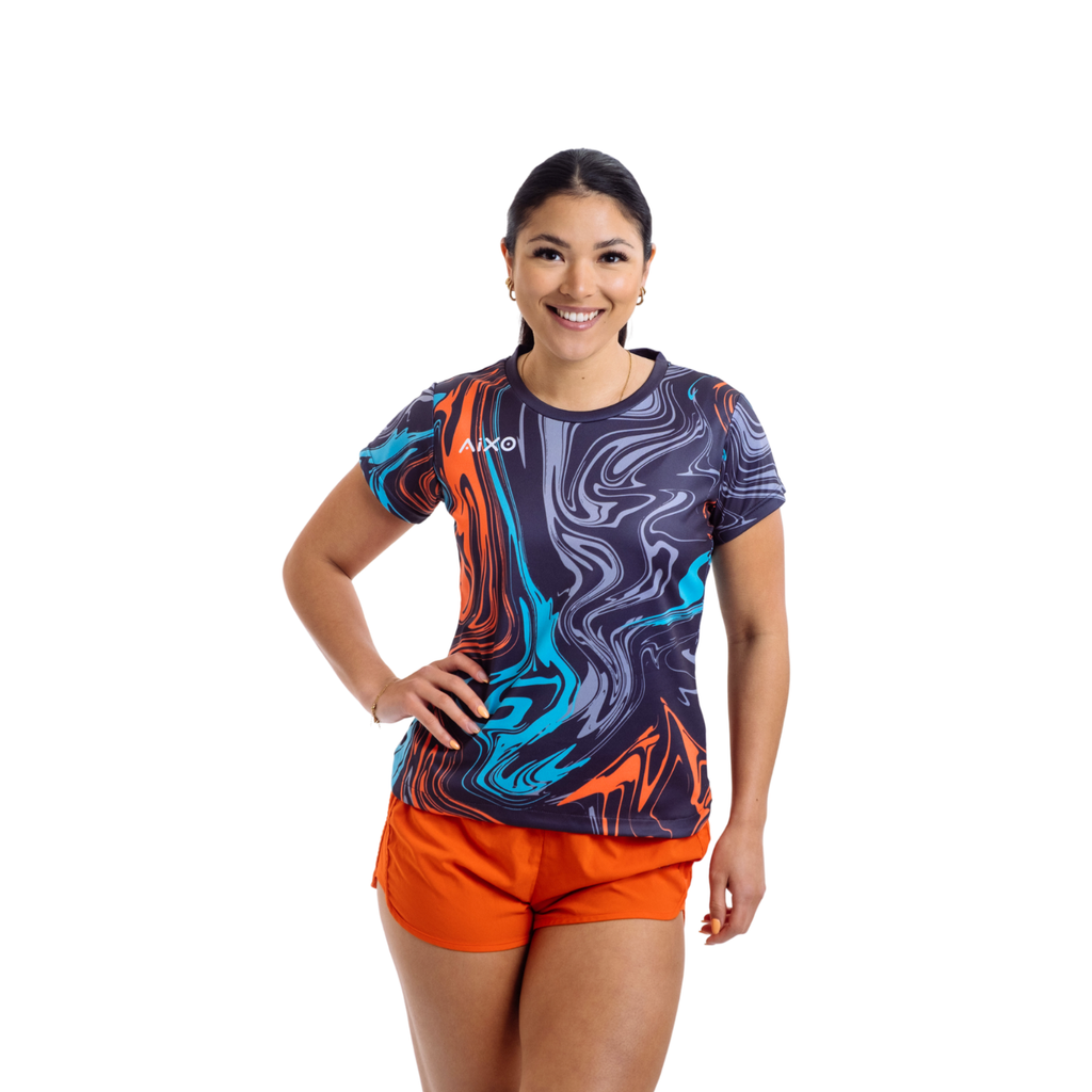 AIXO Chrome Women's Tennis T-Shirt | Lilac Recycled Performance Top
