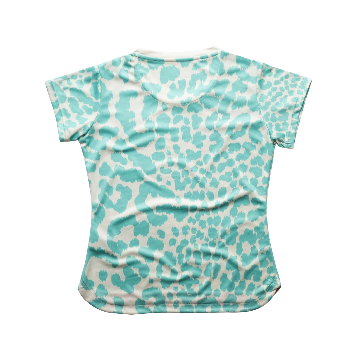 AIXO Leopard Print Women's Racket Sports T-Shirt – Ivory Recycled Poly