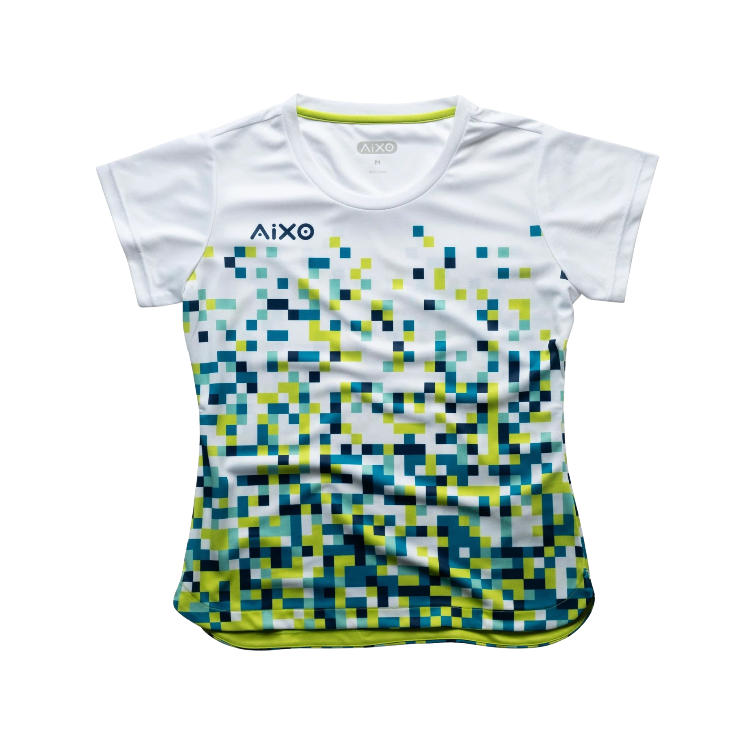 AIXO Pixel Women's Retro Gamer T-Shirt | Recycled Performance White