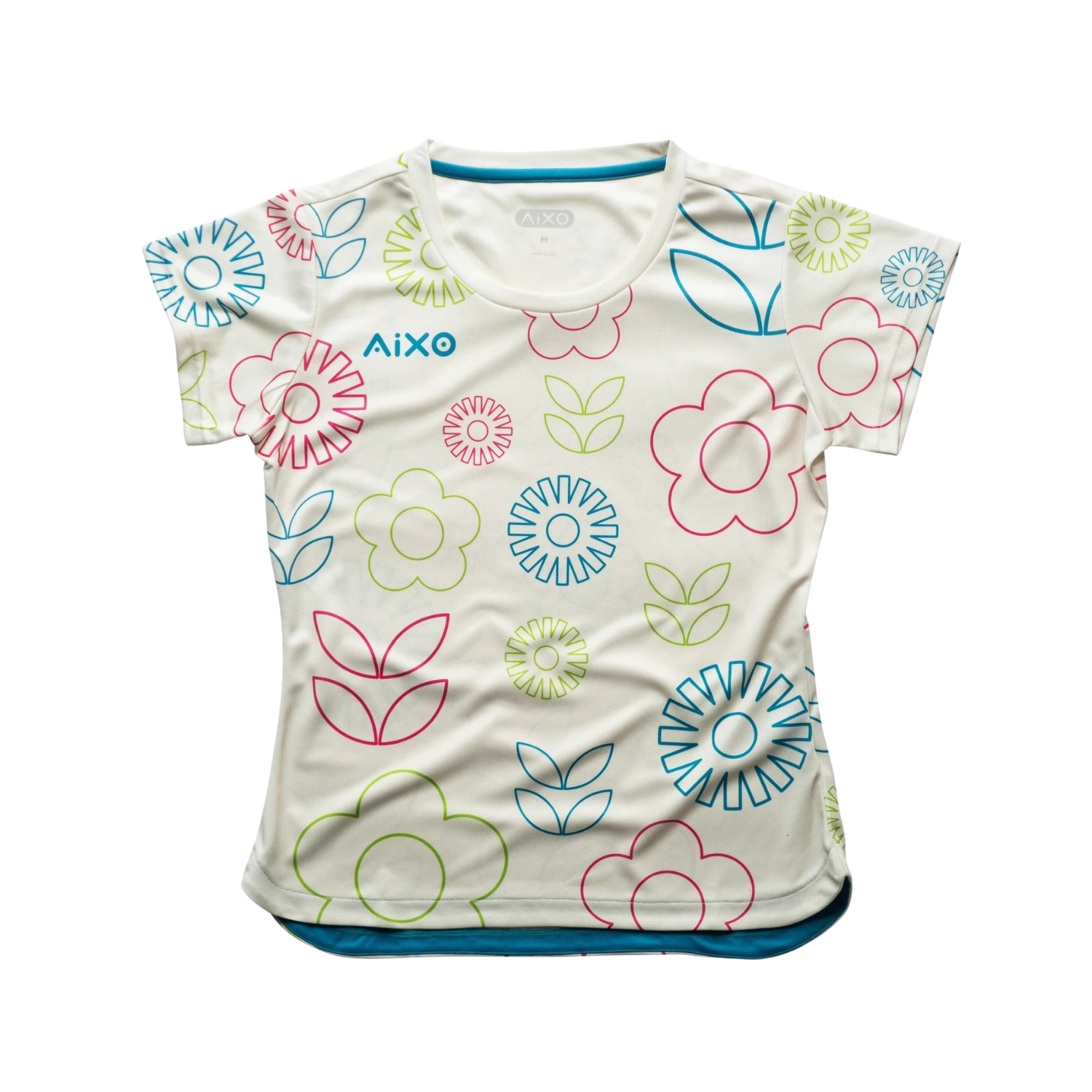 AIXO Spring Midnight Blooms Women's Tennis Shirt – Navy Floral