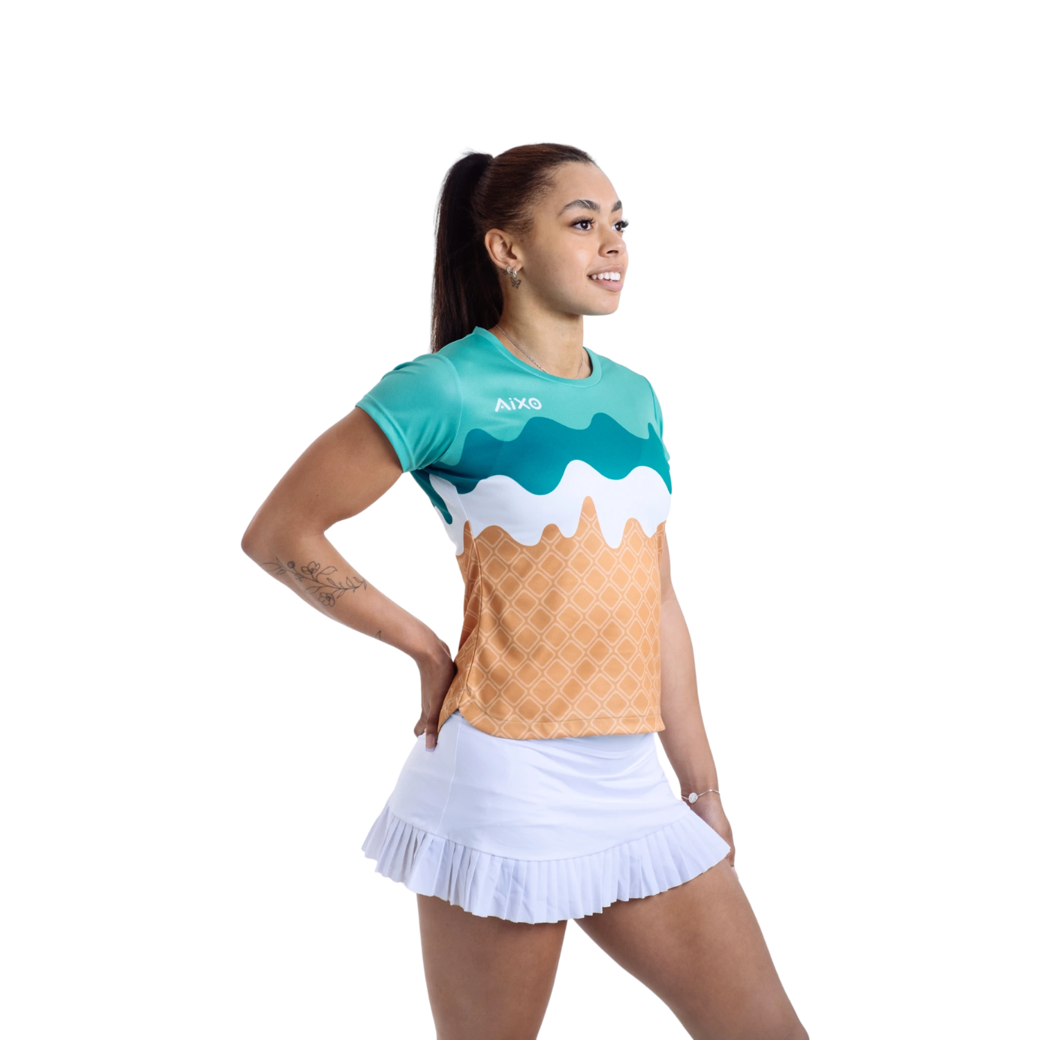 AIXO Women's Mint Delight T-Shirt – Recycled Racket Sports Top