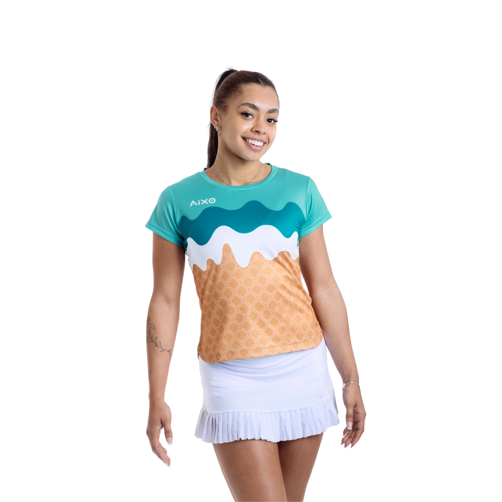 AIXO Women's Mint Delight T-Shirt – Recycled Racket Sports Top