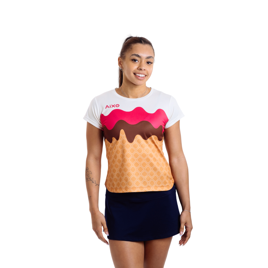 AIXO Women's Mint Delight T-Shirt – Recycled Racket Sports Top