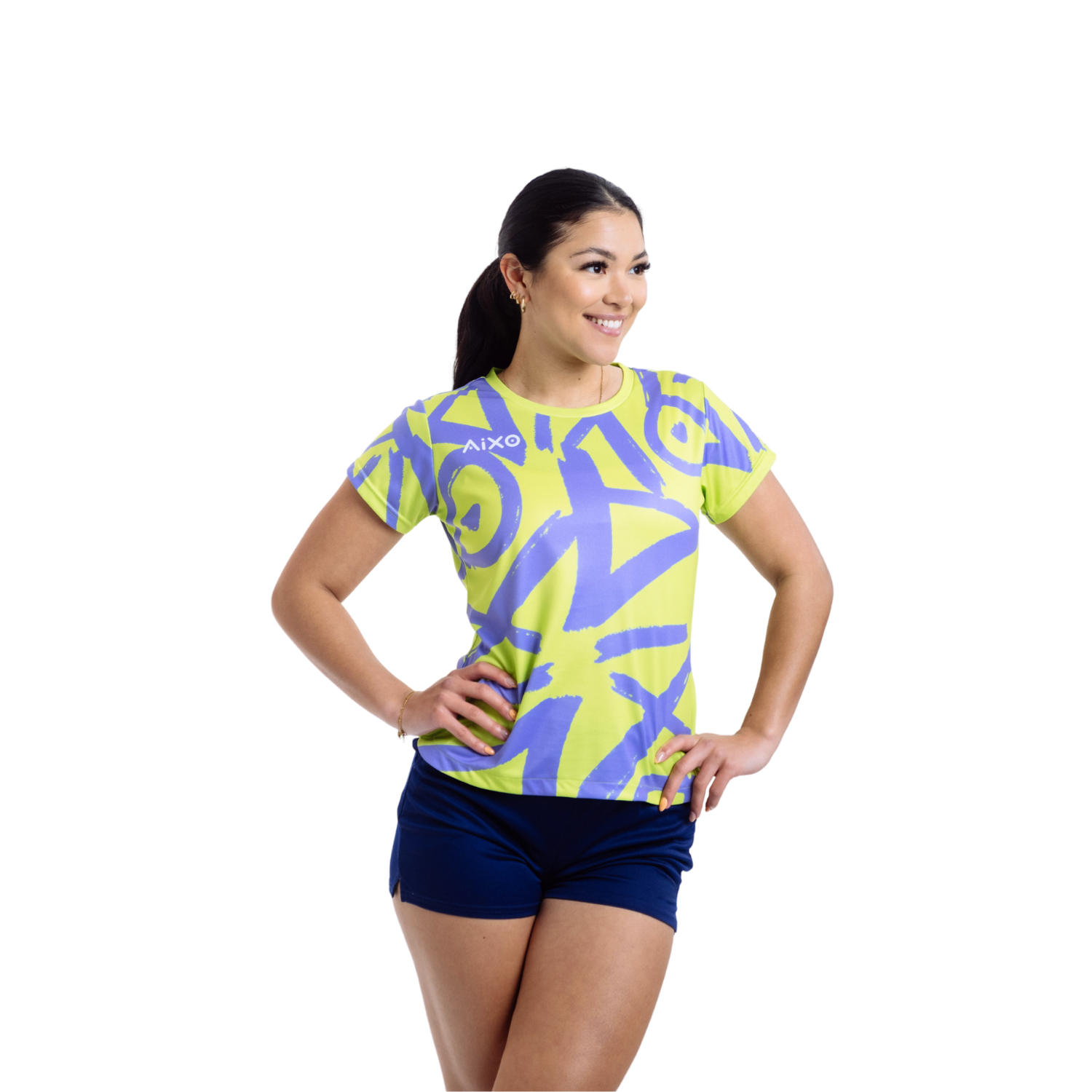 AIXO Tagged Women's Performance T-Shirt – Teal Recycled Polyester