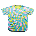 AIXO Checker Men's Performance Tennis T-Shirt | Lime Recycled Polyester