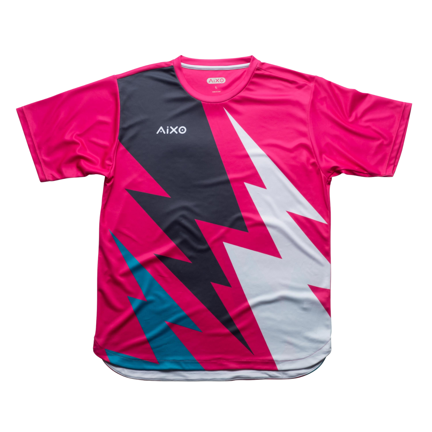 AIXO Bolt Men's Performance T-Shirt – Teal Blue Recycled Polyester