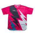 AIXO Bolt Men's Pink Lightning Performance Tennis Shirt | Recycled