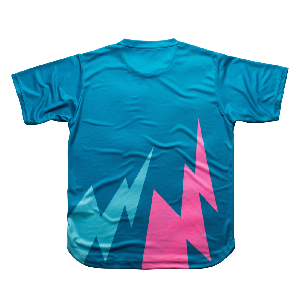 AIXO Bolt Men's Pink Lightning Performance Tennis Shirt | Recycled
