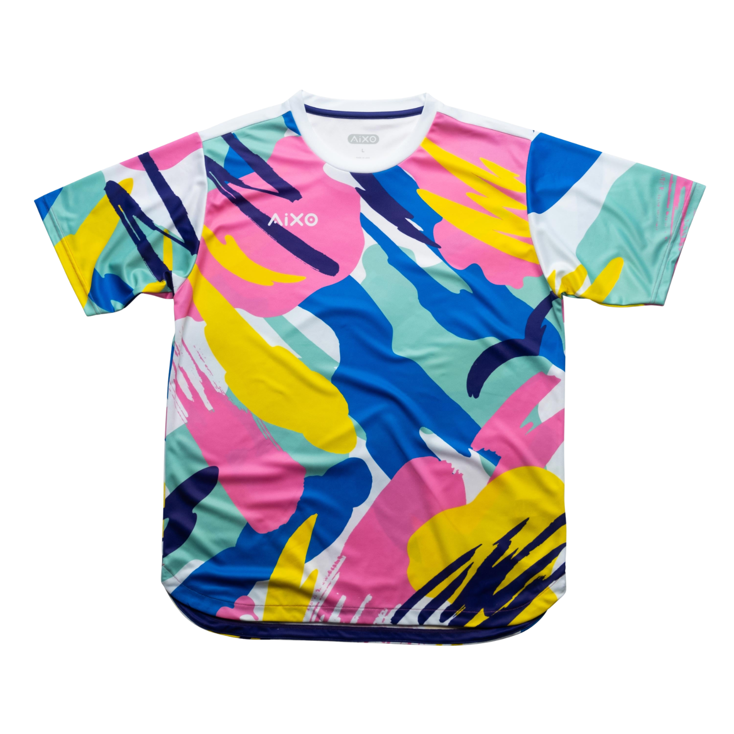 AIXO Abstract Performance T-Shirt – Mens Recycled Multi-Sport Top