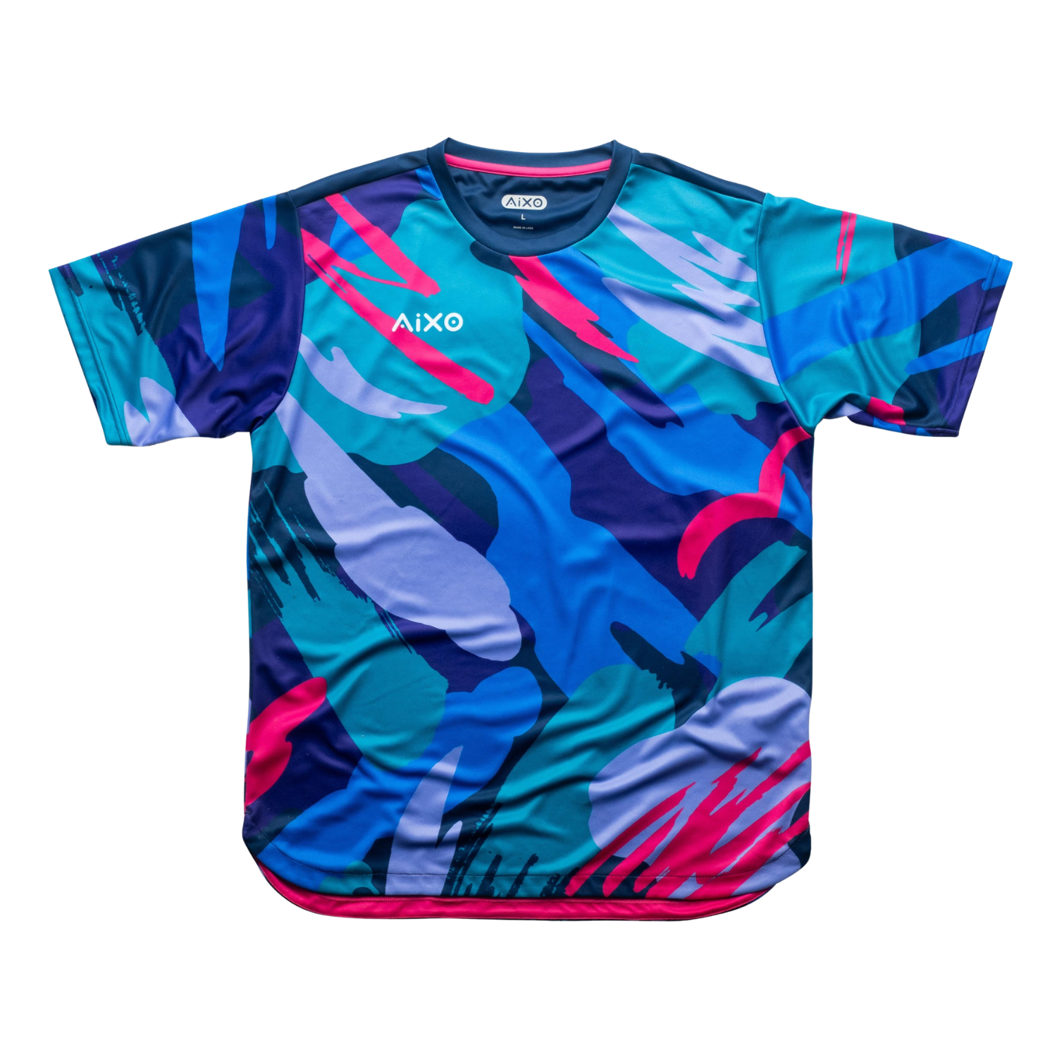 AIXO Abstract Performance T-Shirt – Recycled Moisture-Wicking Sportswear