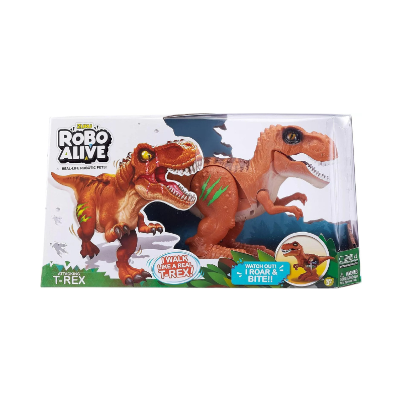 Robo Alive T-Rex Wild Amber - Interactive Robotic Dinosaur Toy