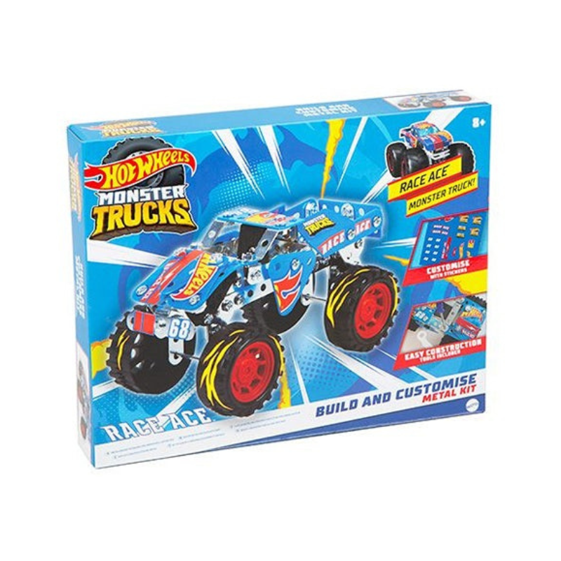 Hot Wheels Metal Tech Kits Monster Truck - STEM Building Toy Set
