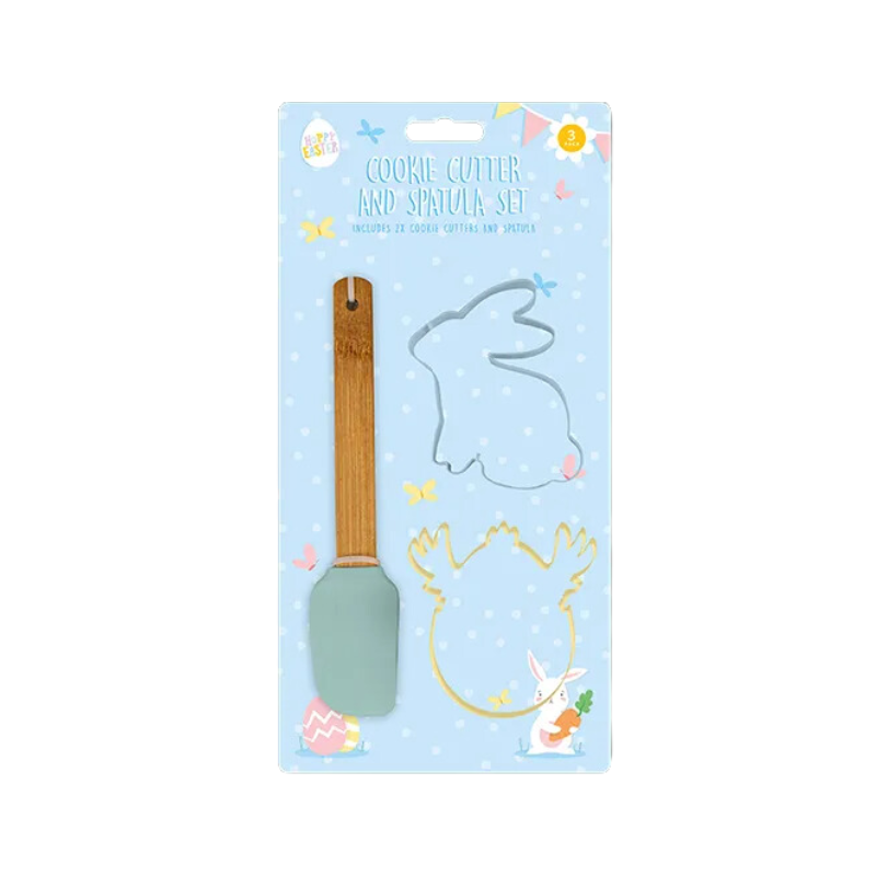 PoundFun Easter Cookie Cutter & Spatula Set – Festive Holiday Baking Kit