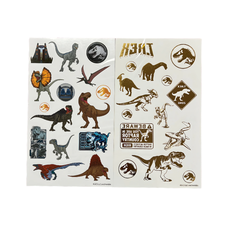 Jurassic World Temporary Tattoos for Kids - Dinosaur Party Favors