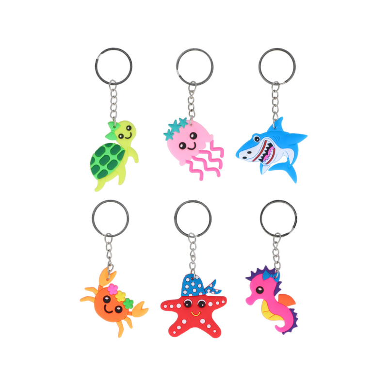 PoundFun Sealife Keychain | Cute Sea Creature Backpack Accessory