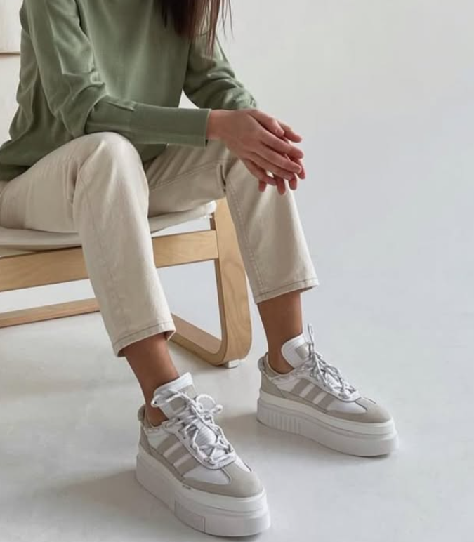 Adidas Ivy Park Super Sleek 72 Icy Park White Leather Platform Trainers
