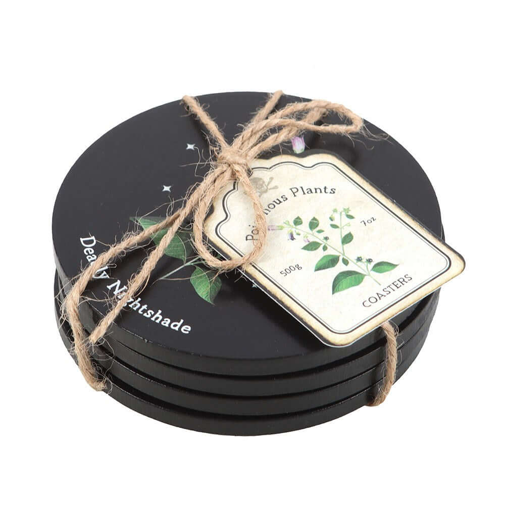 Poisonous Plants Coaster Set by Kate's Clothing – Gothic MDF Decor