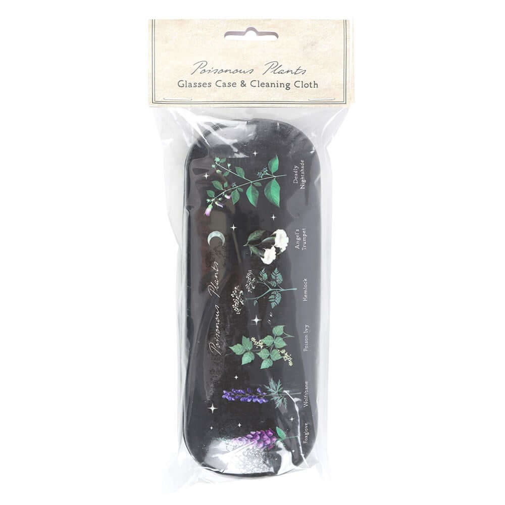 Kate's Clothing Poisonous Plants Glasses Case | Gothic Skull PU Leather