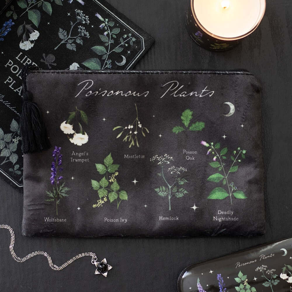 Poisonous Plants Makeup Bag – Kate's Clothing Gothic Polyester Pouch