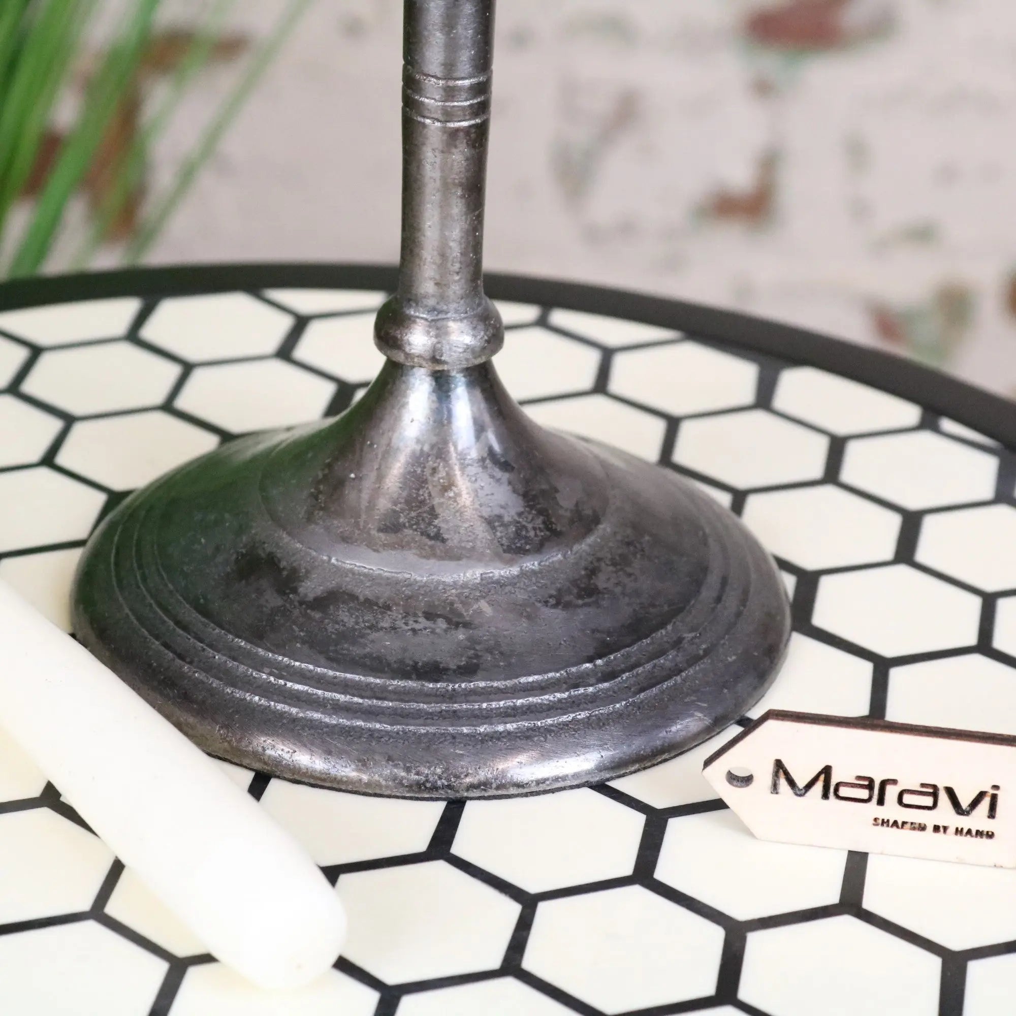 Veeha Candelabra Centerpiece 5 Candle Holder 40cm Gunmetal Silver