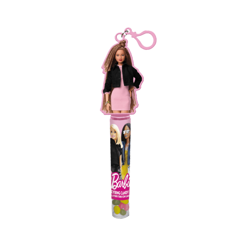 Barbie Keyring Jelly Bean Candy Tube – Collectible Party Favor Gift
