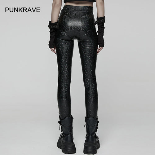 Punk Rave Ravenna Leggings – Black Prism Finish High-Waisted Skinny Fit